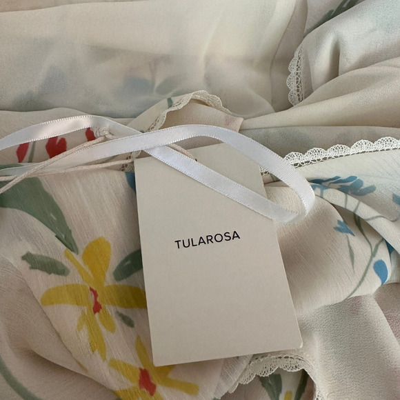 NEW TULAROSA Selena Floral Wrap Maxi Ruffle Dress in Del Mar Womens Size XS - Picture 14 of 17